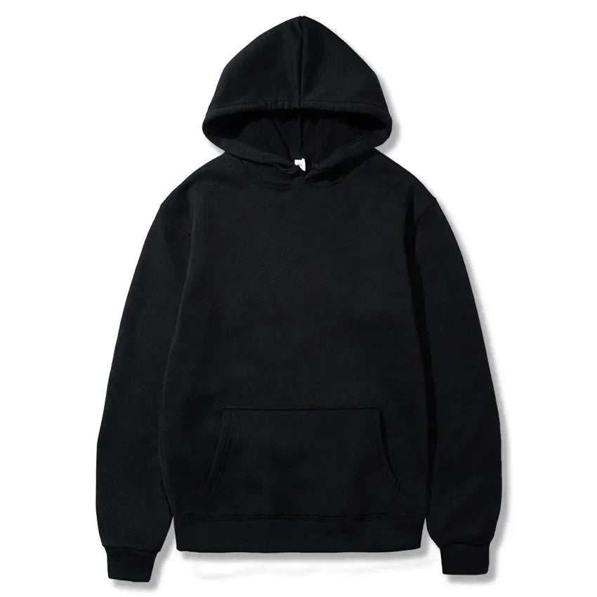 2024 men's and women's new hooded sweatshirt men's solid color sweatshirt women's and men's long sleeved inserted pocket pullove