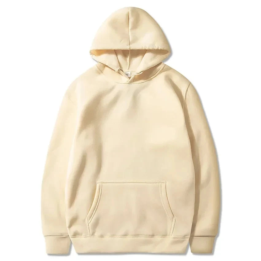 2024 men's and women's new hooded sweatshirt men's solid color sweatshirt women's and men's long sleeved inserted pocket pullove