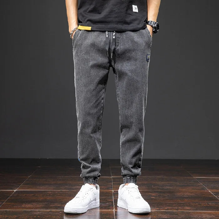 2024 Spring Summer Black Blue Jeans Men Streetwear Denim Jogger Pants Men Baggy Harem Jean Trousers Plus Size 6XL 7XL 8XL
