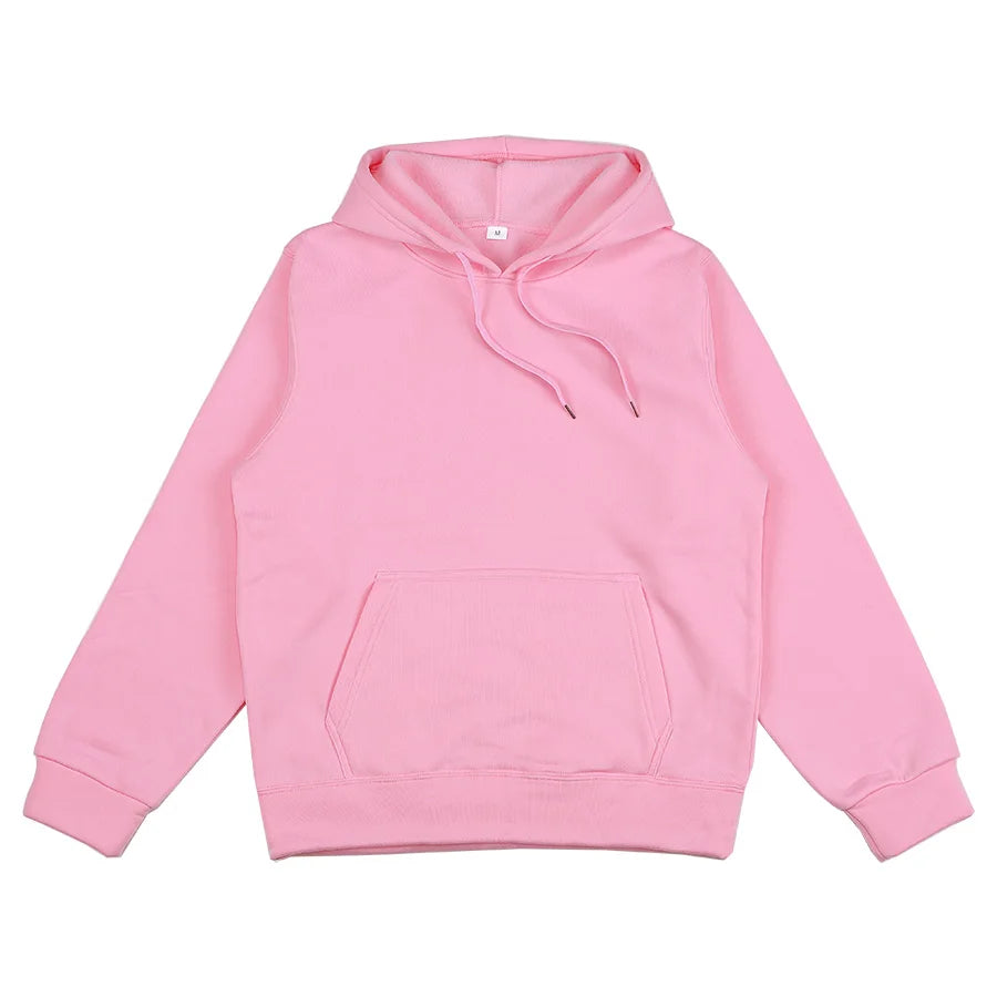 2024 men's and women's new hooded sweatshirt men's solid color sweatshirt women's and men's long sleeved inserted pocket pullove