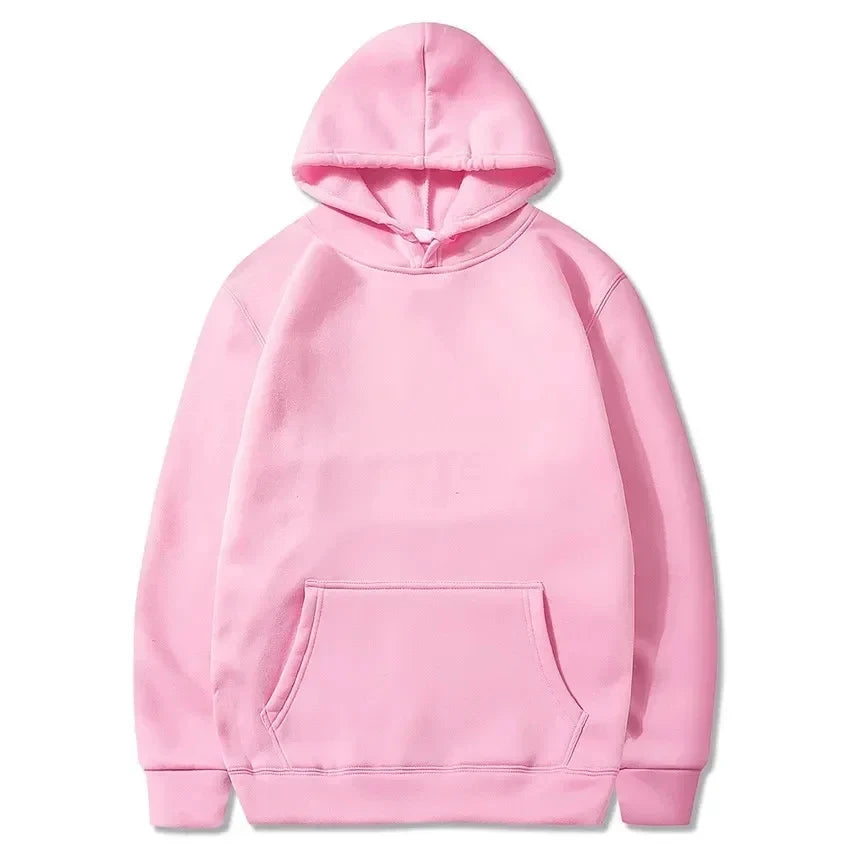 2024 men's and women's new hooded sweatshirt men's solid color sweatshirt women's and men's long sleeved inserted pocket pullove