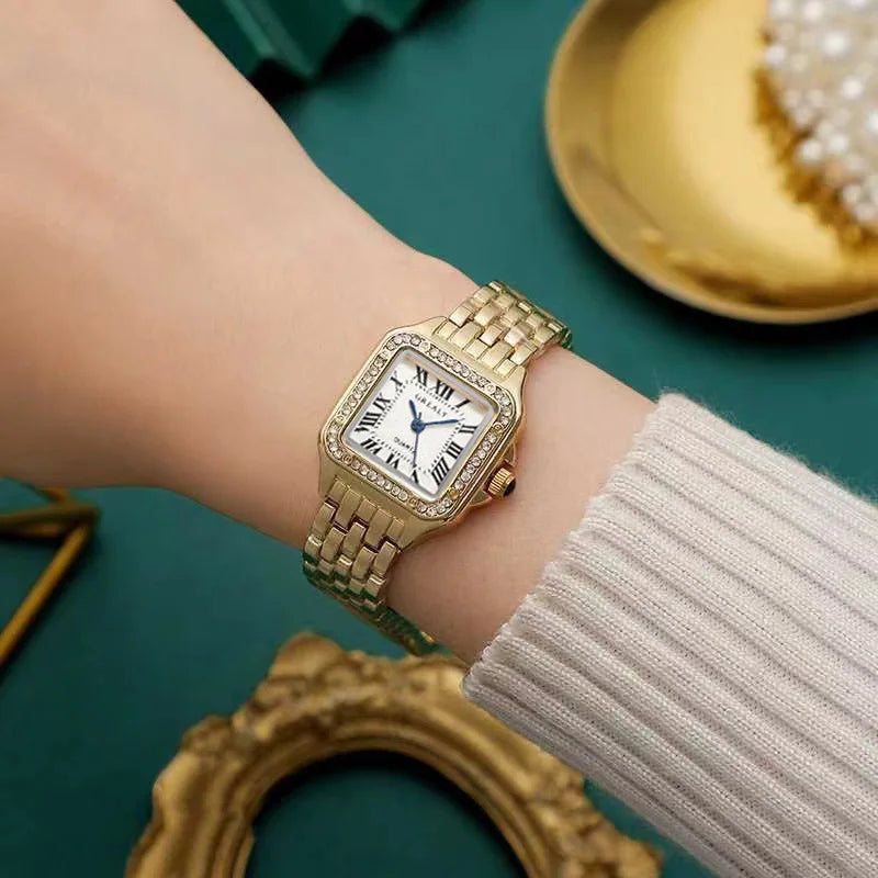 UTHAI Women Watch Light Luxury Brand Stainless Steel Strap Ladies Business Quartz Watches Female Fashion Clock Watch