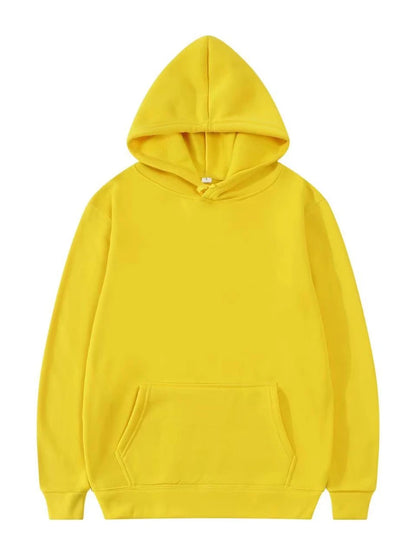 2024 men's and women's new hooded sweatshirt men's solid color sweatshirt women's and men's long sleeved inserted pocket pullove