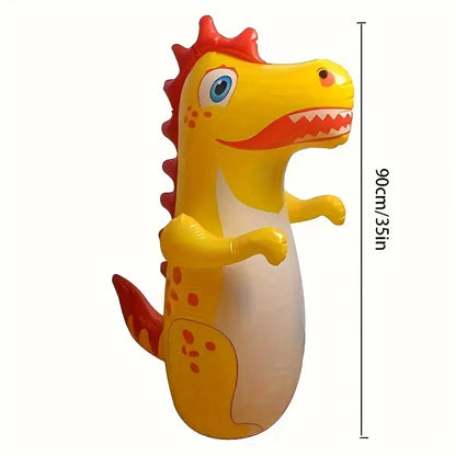 Children's Inflatable Tumbler Sandbag Dinosaur Themed Fitness Boxing Fight Training Stress Relief Toy Home Sandbag for Kids
