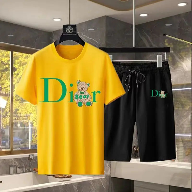 New Teddy Dior Pure Cotton 2 Piece Short Set S-4XL