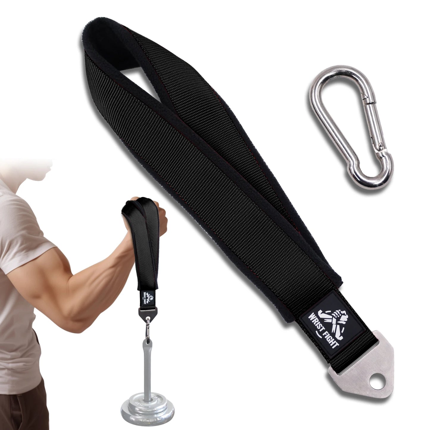 Heavy-Duty Arm Wrestling Strap for Pronation, Forearm, and Bicep Strength Training – Thick Webbing with Fleece Lining