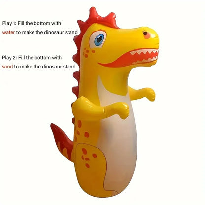 Children's Inflatable Tumbler Sandbag Dinosaur Themed Fitness Boxing Fight Training Stress Relief Toy Home Sandbag for Kids