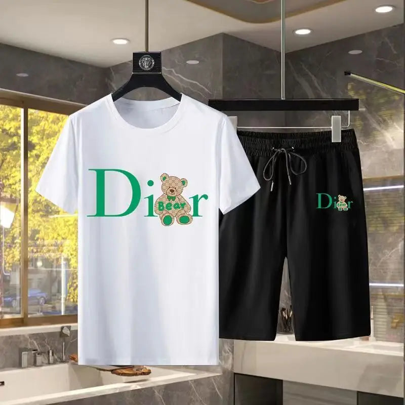 New Teddy Dior Pure Cotton 2 Piece Short Set S-4XL