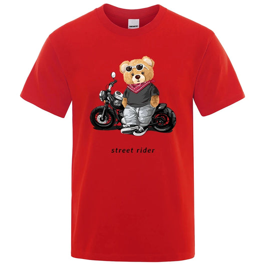 Teddy Dior motorcycle series short sleeve Men's solid color T-shirt