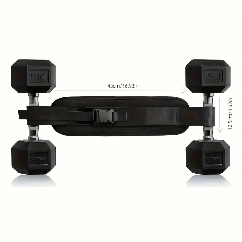 An Adjustable Nylon PA Arm Thrust Training Device with Weighted Hip Support Straps for Home and Gym Fitness Workouts