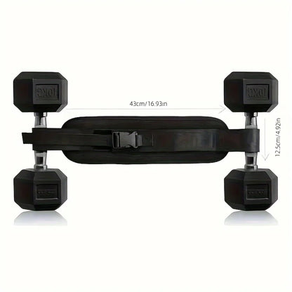 An Adjustable Nylon PA Arm Thrust Training Device with Weighted Hip Support Straps for Home and Gym Fitness Workouts