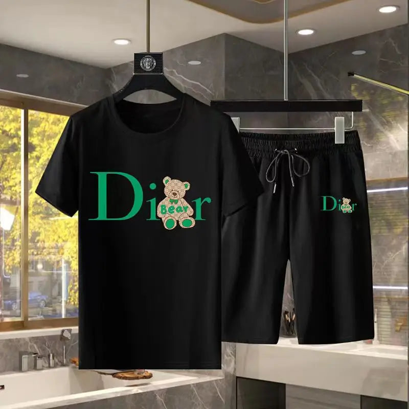 New Teddy Dior Pure Cotton 2 Piece Short Set S-4XL