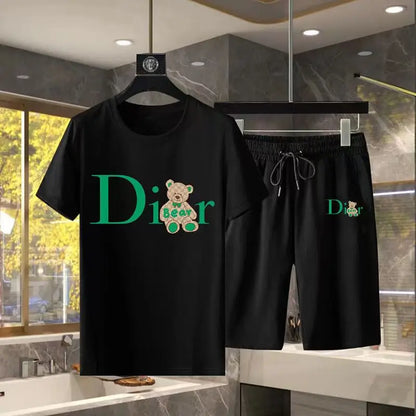 New Teddy Dior Pure Cotton 2 Piece Short Set S-4XL