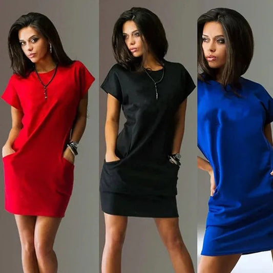 Summer Women Dress Sexy short Sleeve SunDress