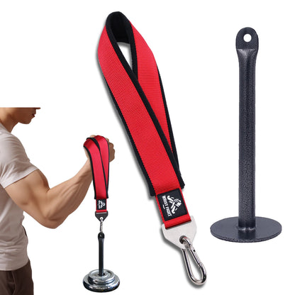 Heavy-Duty Arm Wrestling Strap for Pronation, Forearm, and Bicep Strength Training – Thick Webbing with Fleece Lining