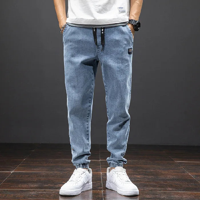 2024 Spring Summer Black Blue Jeans Men Streetwear Denim Jogger Pants Men Baggy Harem Jean Trousers Plus Size 6XL 7XL 8XL