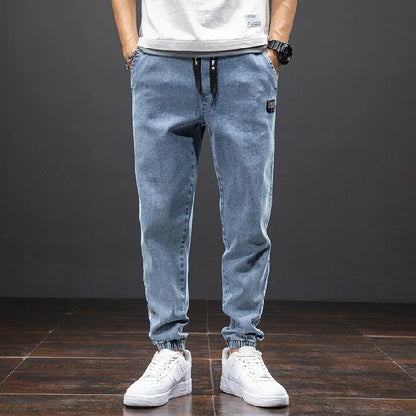 2024 Spring Summer Black Blue Jeans Men Streetwear Denim Jogger Pants Men Baggy Harem Jean Trousers Plus Size 6XL 7XL 8XL