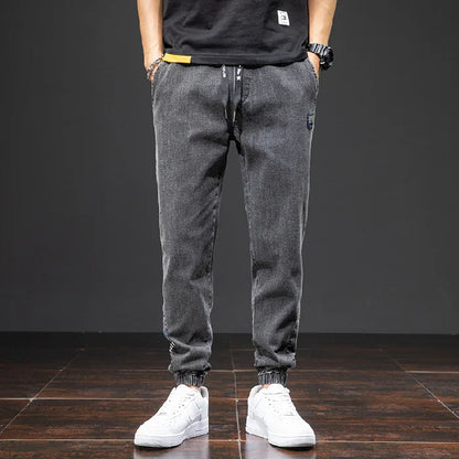 2024 Spring Summer Black Blue Jeans Men Streetwear Denim Jogger Pants Men Baggy Harem Jean Trousers Plus Size 6XL 7XL 8XL