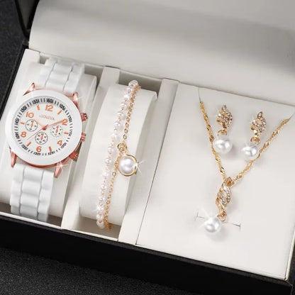 Woman Watch Fashion Sets Luxury Brand Silicone Strap Quartz Ladies Wrist watches